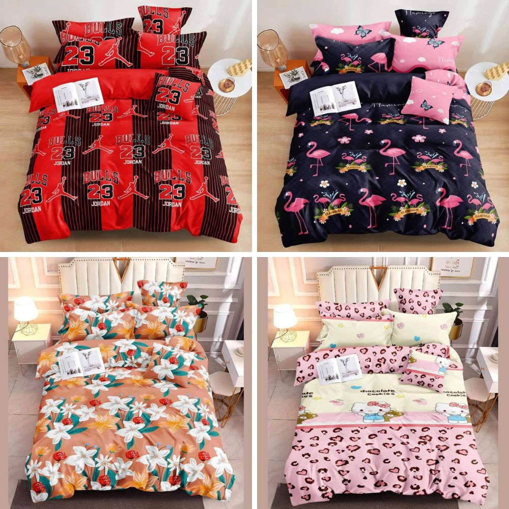 (Queen Size Sab Collection) 3 in 1 Canadian Cotton Bedding Set