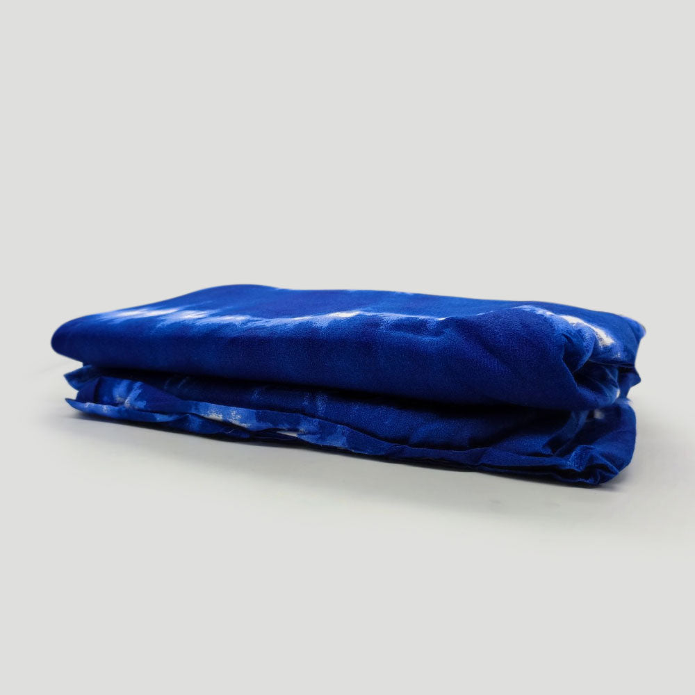 Brushstrokes of Blue 3-in-1 Bedding Set (1 Full Gartered Fitted Bedsheet with 2 Pillowcases)