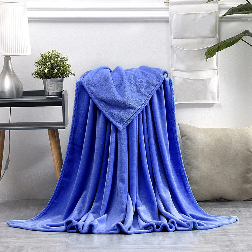 Pulag Super Soft Microfiber Fleece Blanket Solid, 59 x 78 inch (150 x 200 cm)